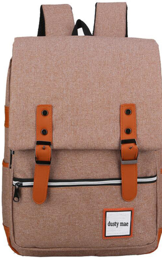 DUSTY MAE CANVAS BACKPACK (TAN)