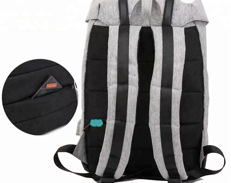 DUSTY MAE USB PORT CHARGEABLE BACKPACK (GREY) Limited Edition