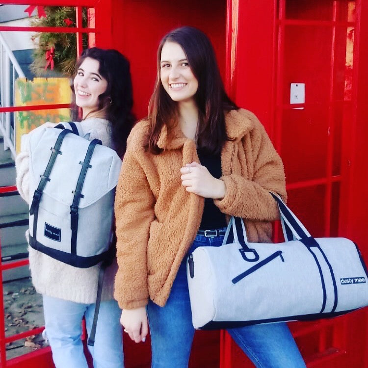 DUSTY MAE USB PORT CHARGEABLE BACKPACK (GREY) Limited Edition
